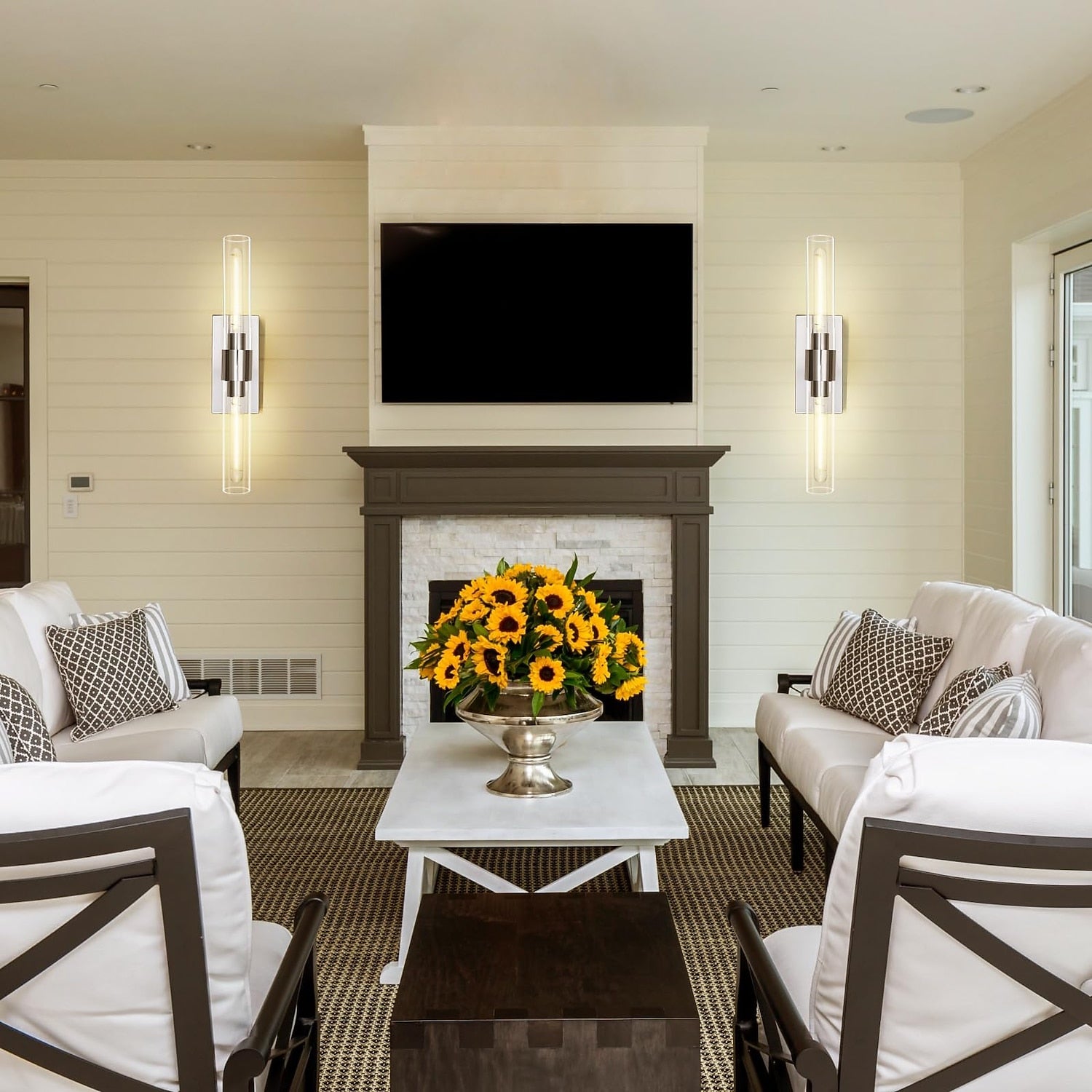 Modern Glass Cylinder Vanity Light