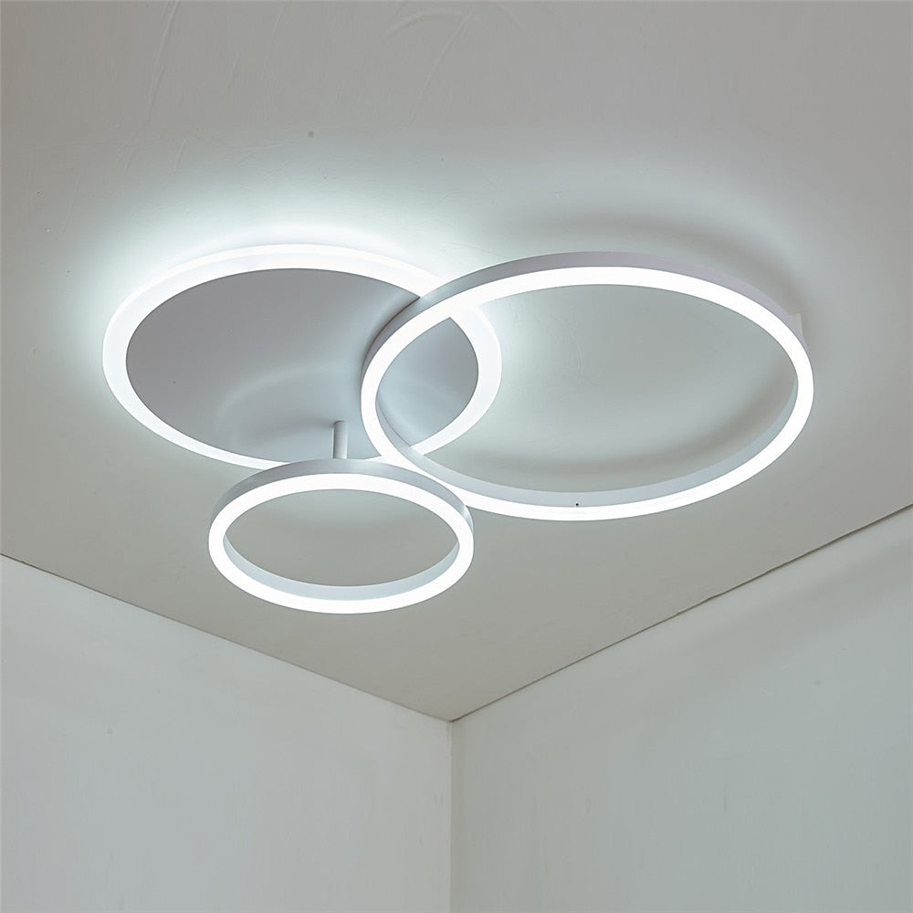 Modern Metal Ring-Cluster Ceiling Light