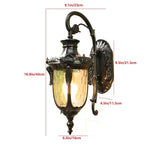 Vintage Wandleuchte mit Glaslaterne