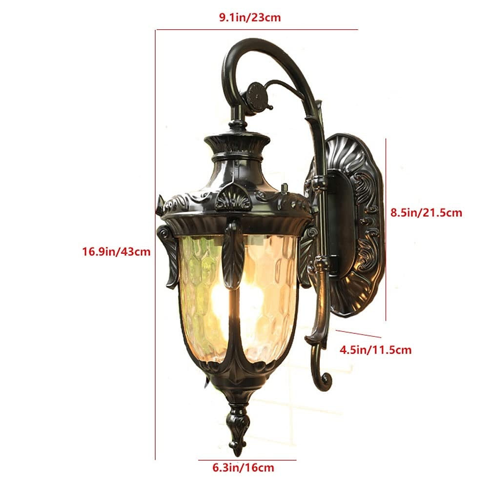 Vintage Glass Lantern Wall Light