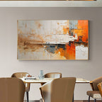 Amber Horizon Palette Knife Painting