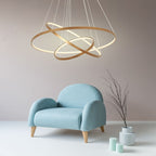 Moderne Metallring-Pendelleuchte