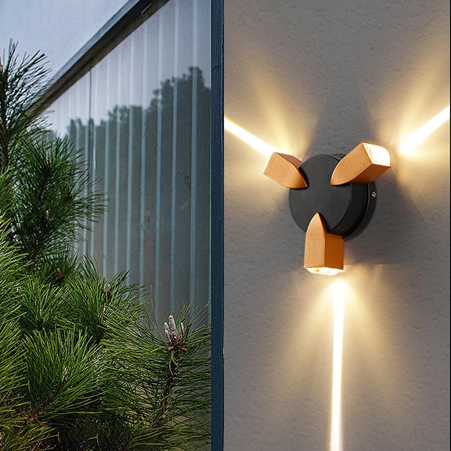 Modern Metal Sunburst Wall Light