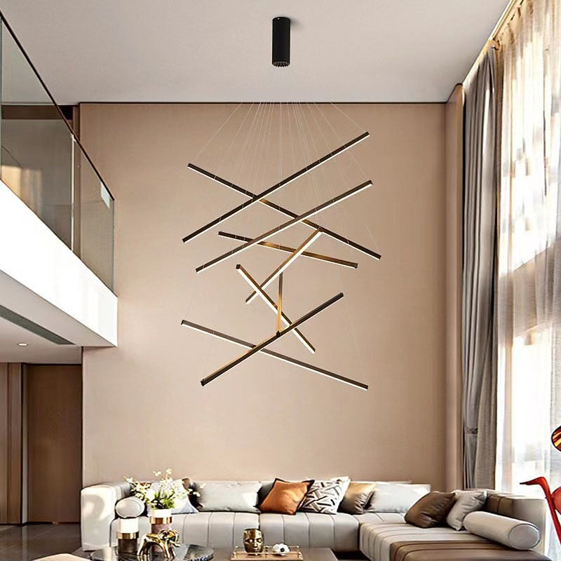 Modern Metal Linear Chandelier