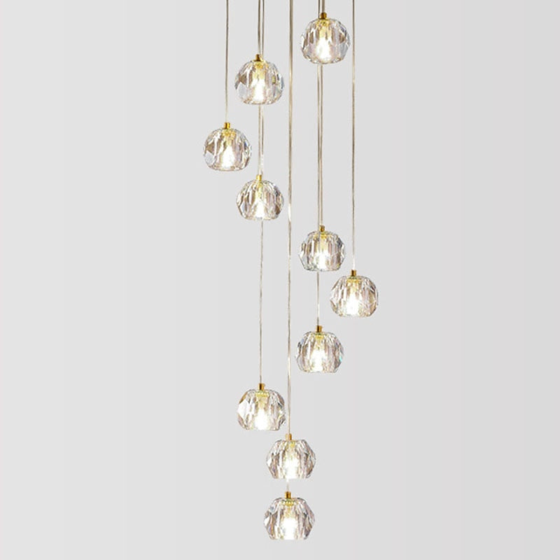 Modern Glass Cascade Chandelier