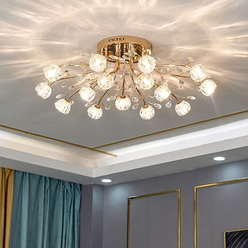 Glam Crystal Branch Ceiling Light