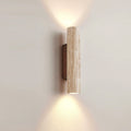 Wabi-Sabi Travertine Cylinder Wall Light