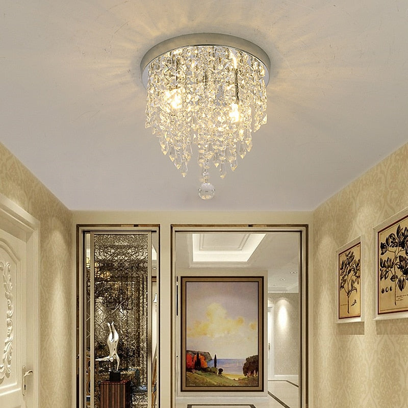 Glam Crystal Drum Ceiling Light