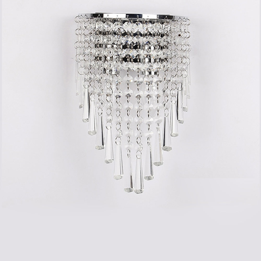 Glam Crystal Cascade Wall Light