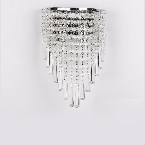 Glam Crystal Cascade Wall Light