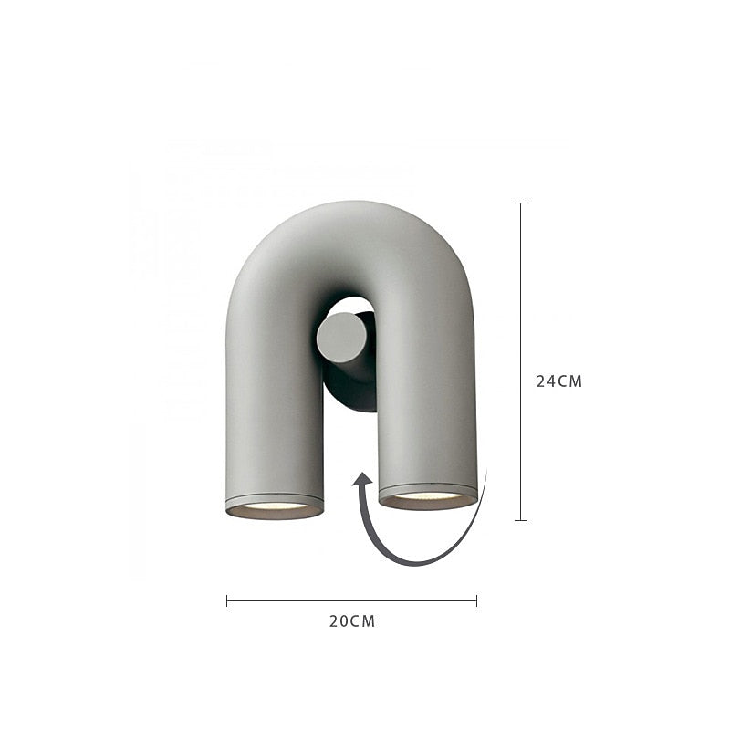Modern Metal U-Shaped Wall Light