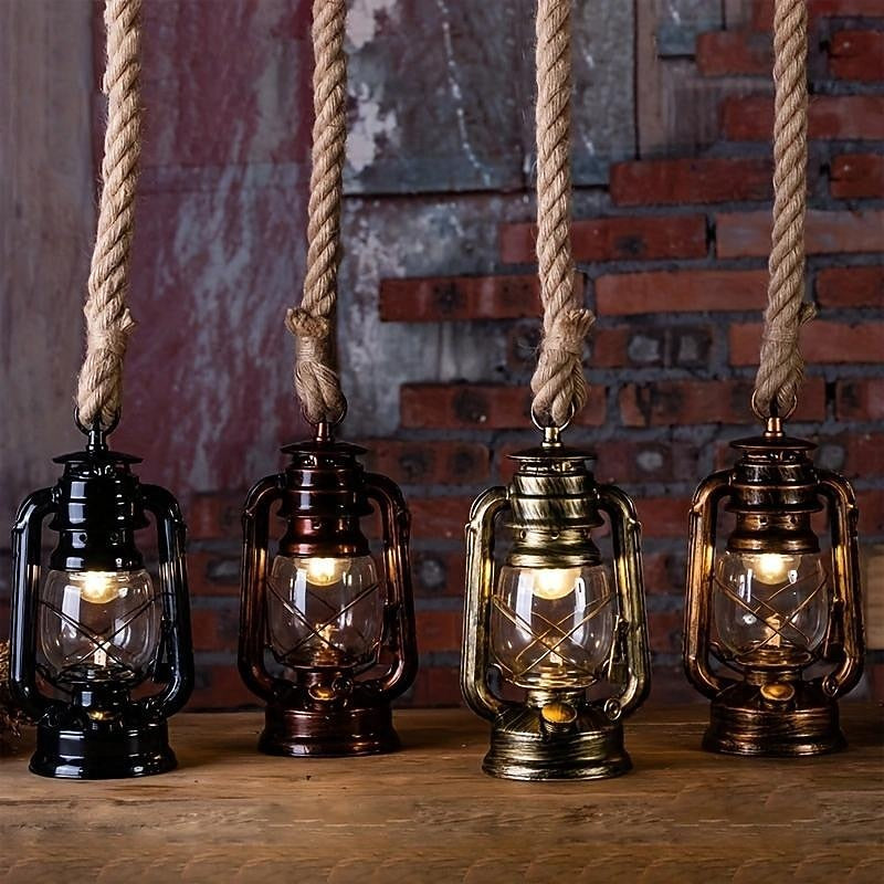 Vintage Metal Lantern Pendant Light