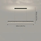 Moderne Kristall-Pendelleuchte, linear
