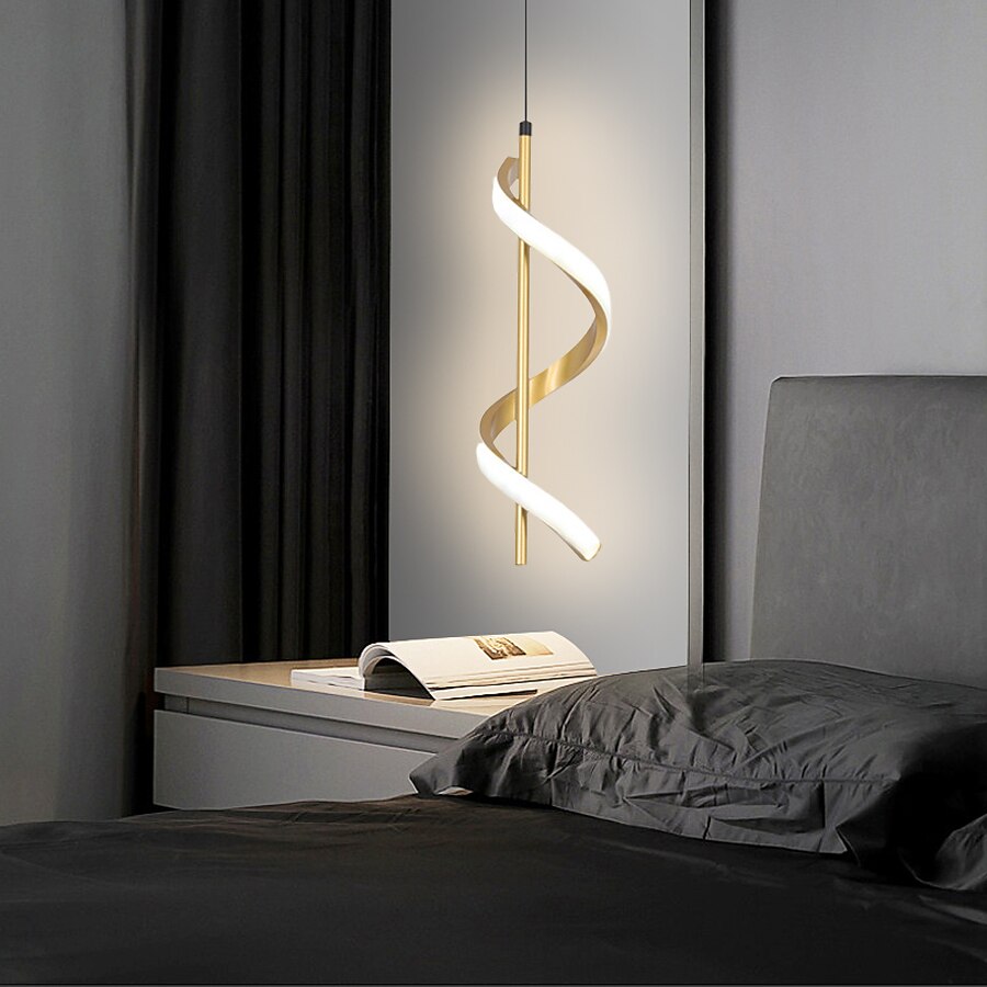 Modern Metal Spiral Pendant Light