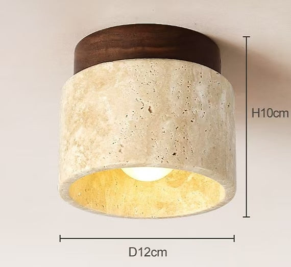 Wabi-Sabi Metal Cylinder Ceiling Light