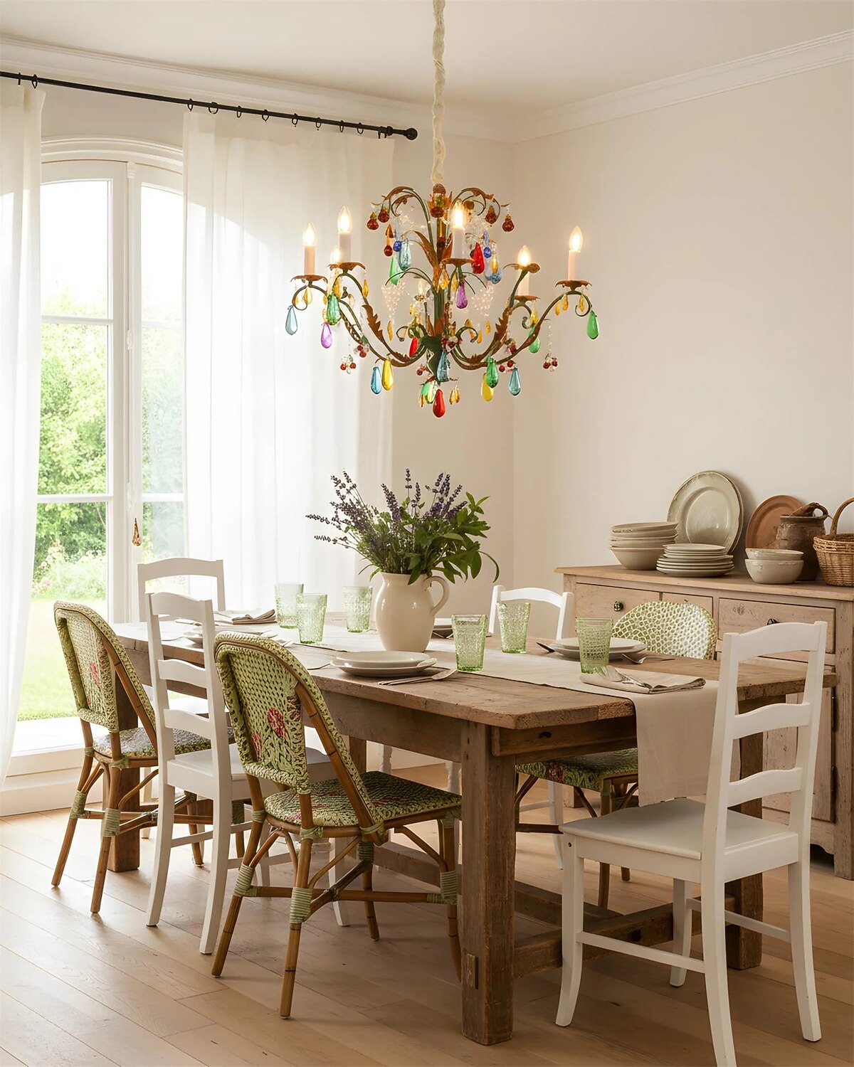 Vintage Crystal Candelabra Chandelier