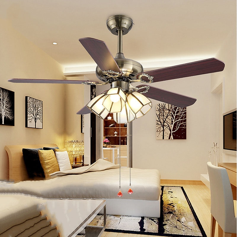 Industrial Metal Blade-Fan Ceiling Fan Light