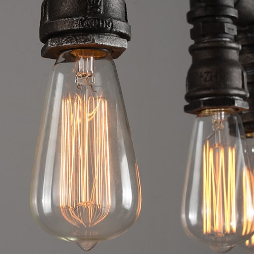 Industrial Metal Linear Pendant Light