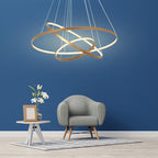 Moderne Metallring-Pendelleuchte