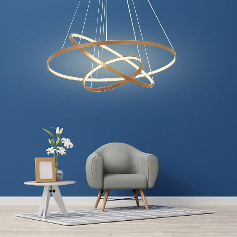 Modern Metal Ring Pendant Light