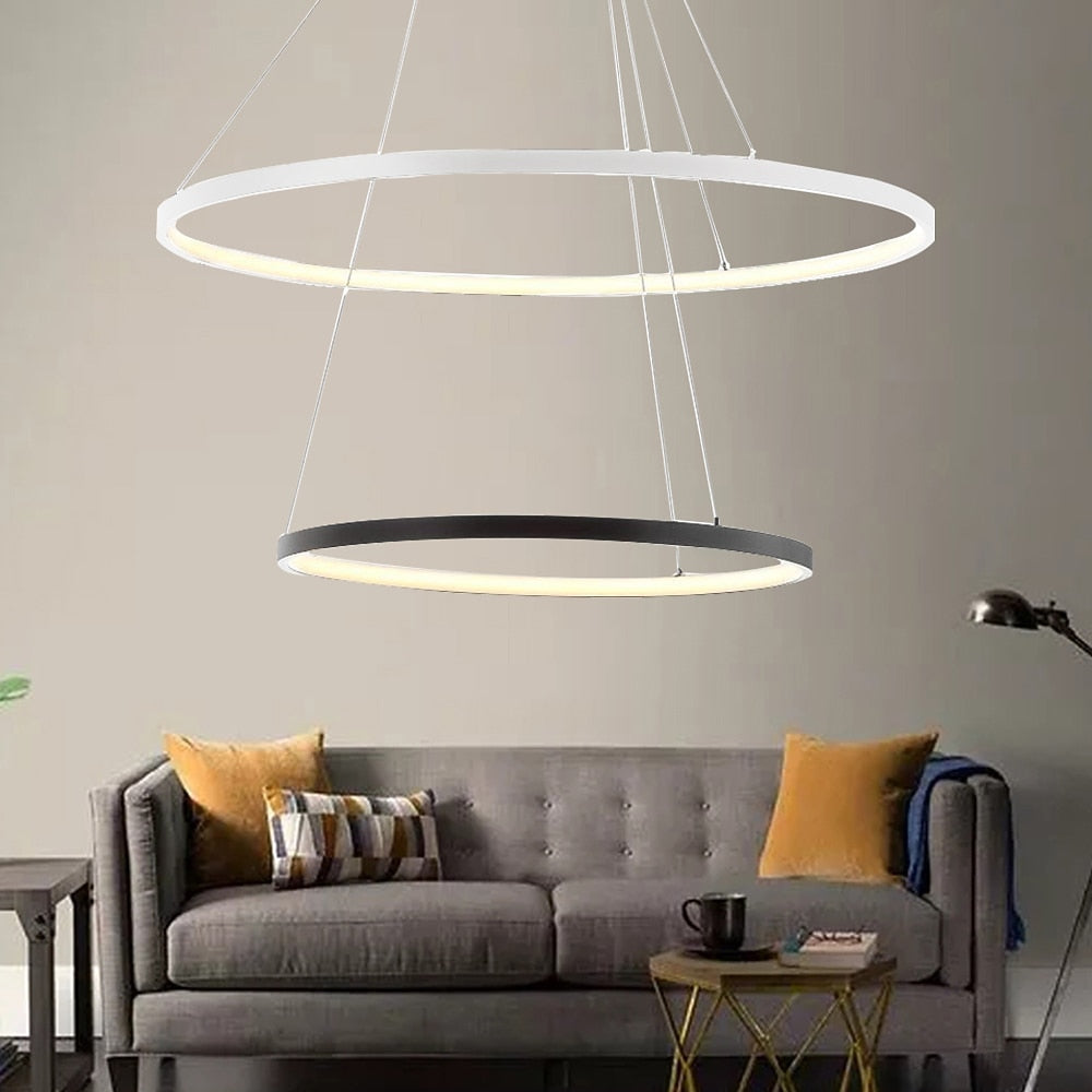 Modern Metal Ring Pendant Light