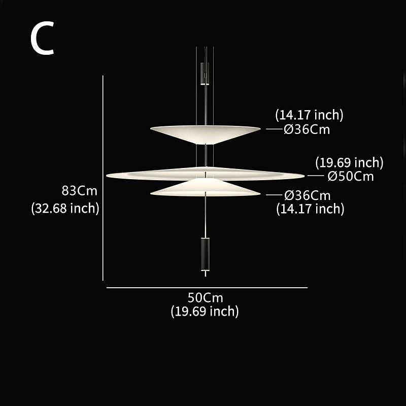 Modern Acrylic Saucer Pendant Light