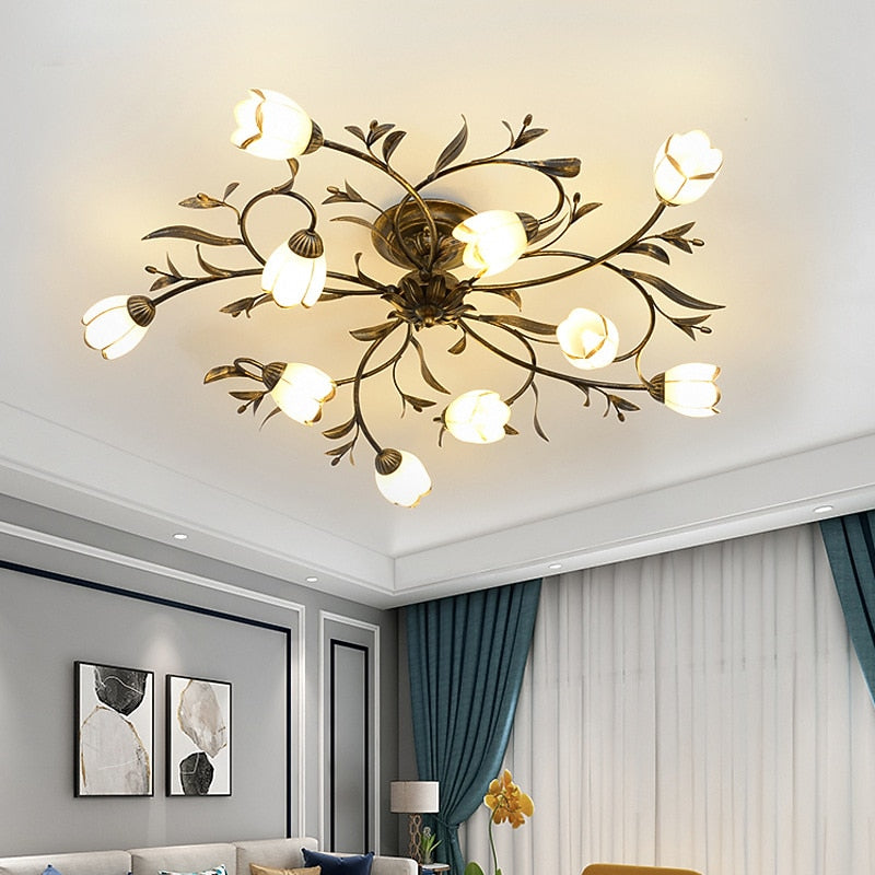 Modern Glass Branch Ceiling Light