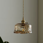 Suspension luminaire moderne en verre en forme de tambour