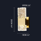 Applique de salle de bain cylindrique Glam Crystal