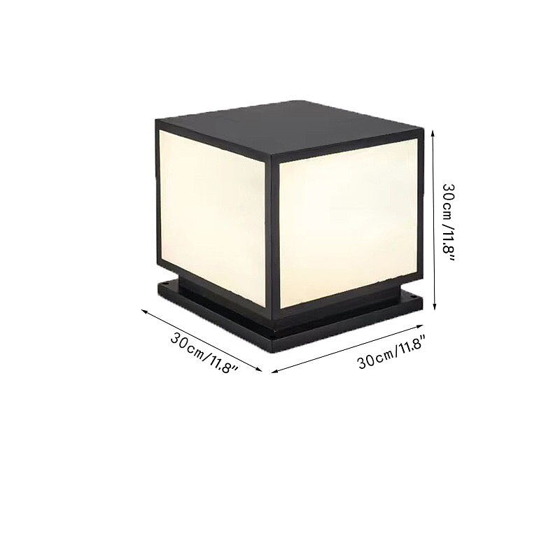 Modern Metal Square Post Light