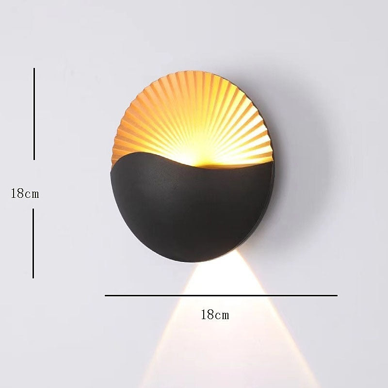 Modern Metal Half-Moon Wall Light