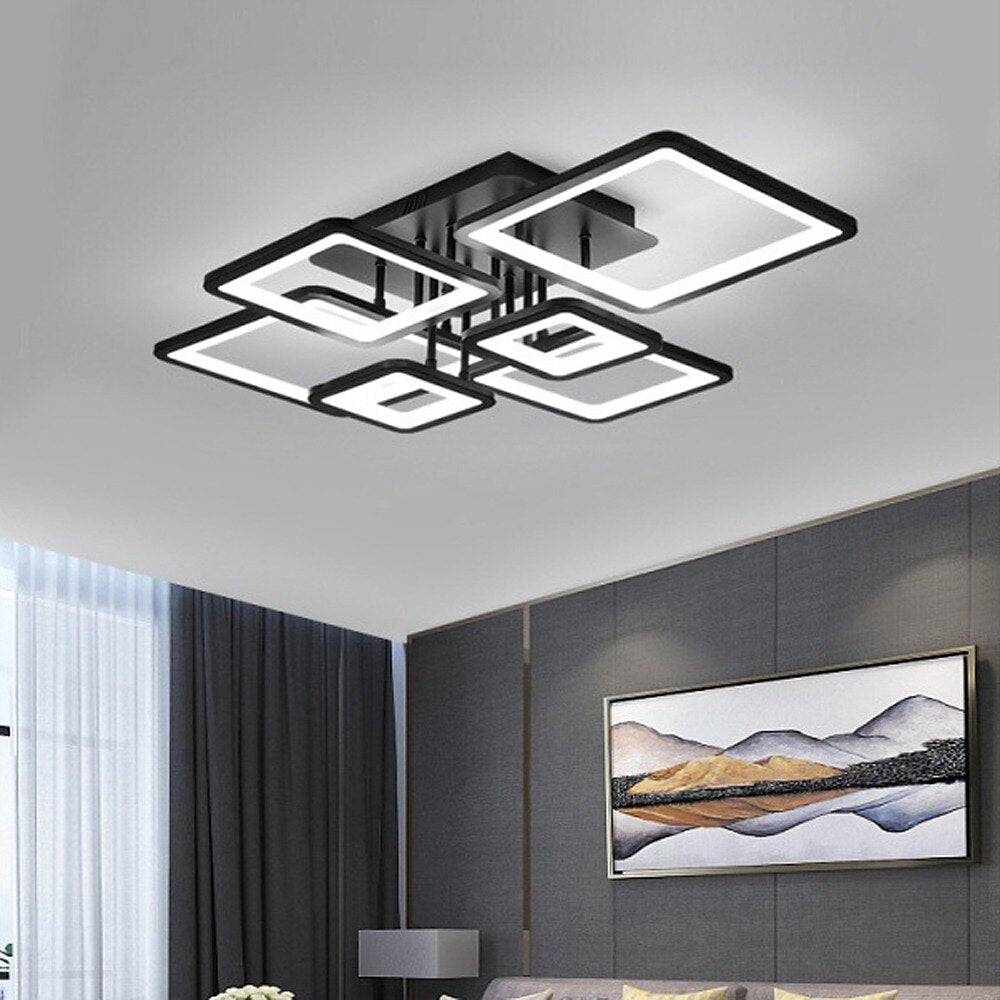 Modern Acrylic Square-Frame Ceiling Light