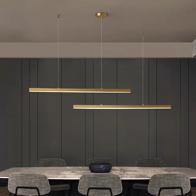 Modern Metal Linear Pendant Light