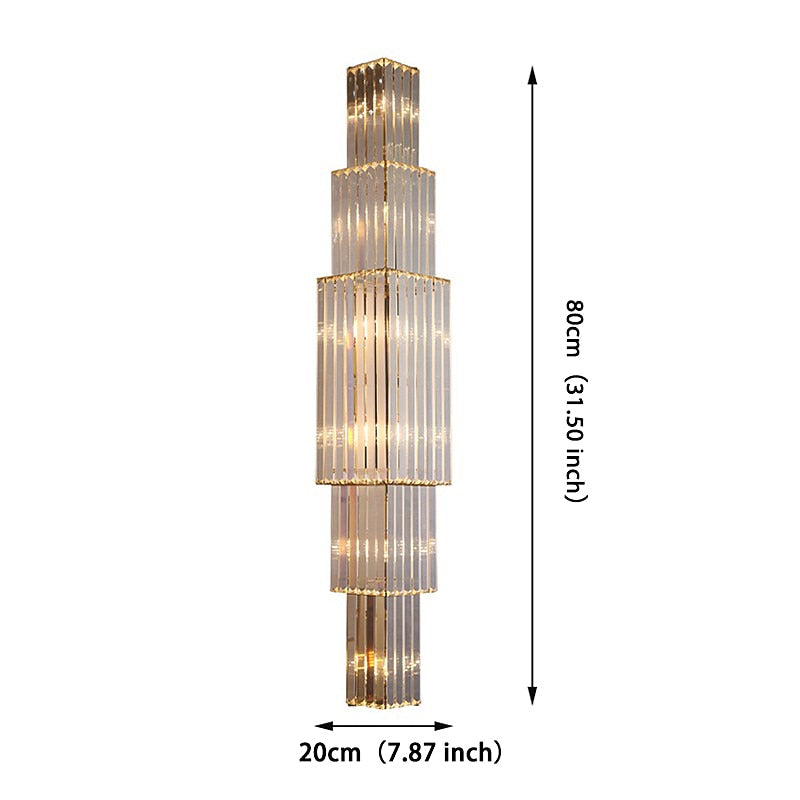 Glam Crystal Linear Wall Light