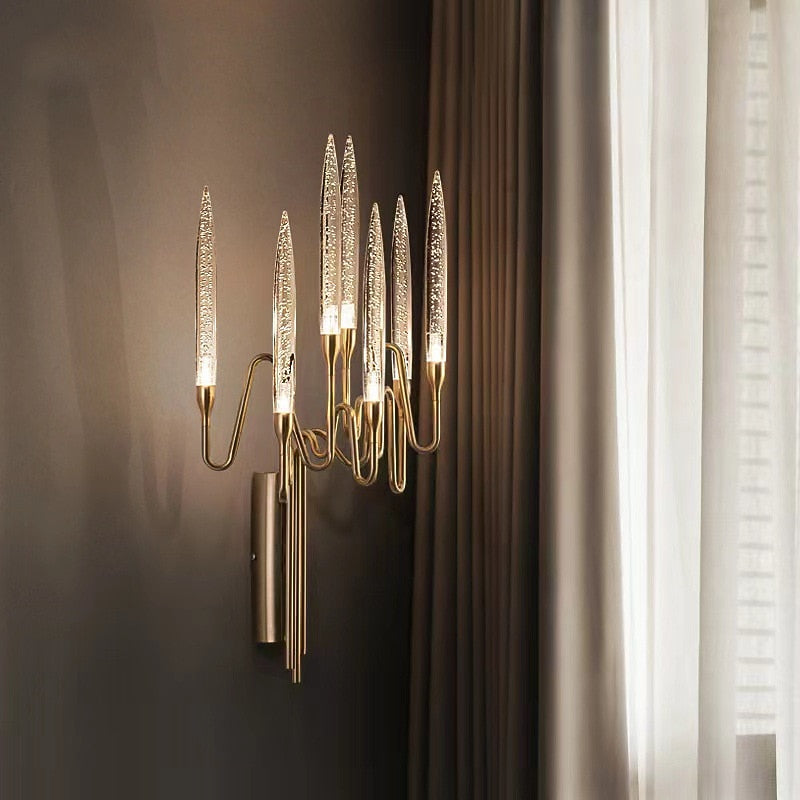 Modern Crystal Candelabra Wall Light