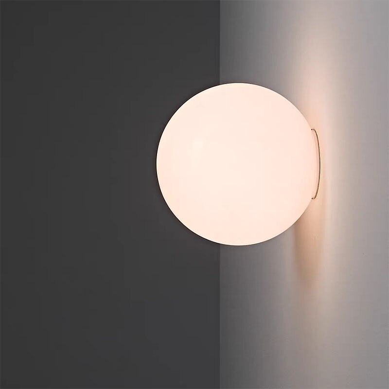 Modern Glass Globe Wall Light