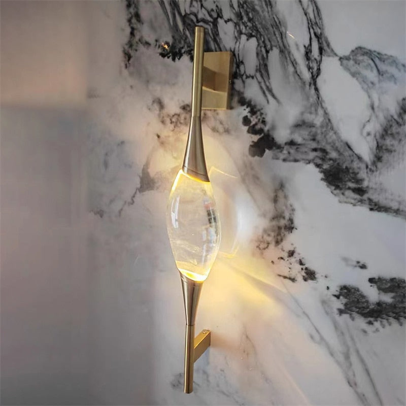 Modern Glass Leaf Wall Light