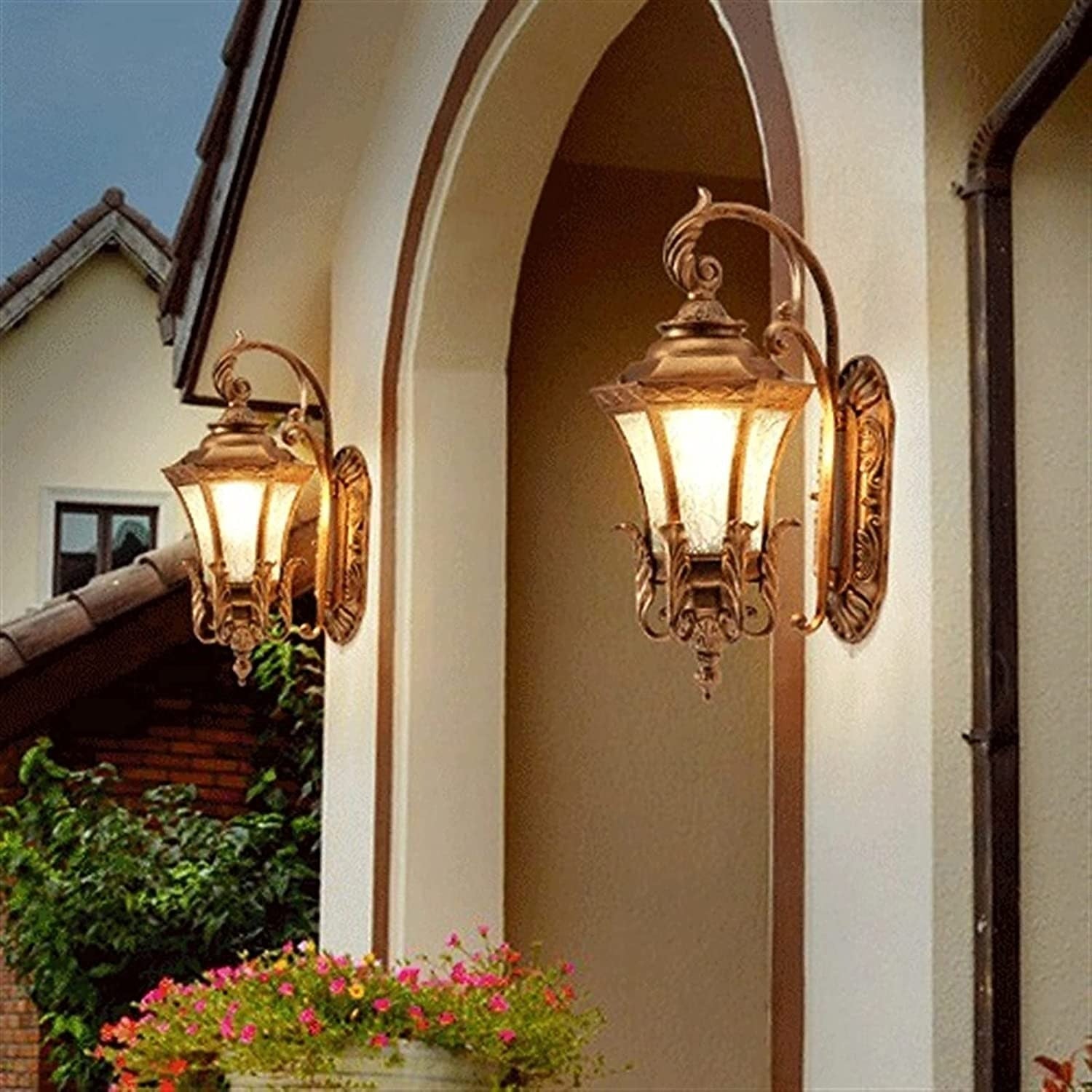Vintage Glass Lantern Wall Light
