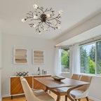 Moderne Glas-Ast-Deckenleuchte
