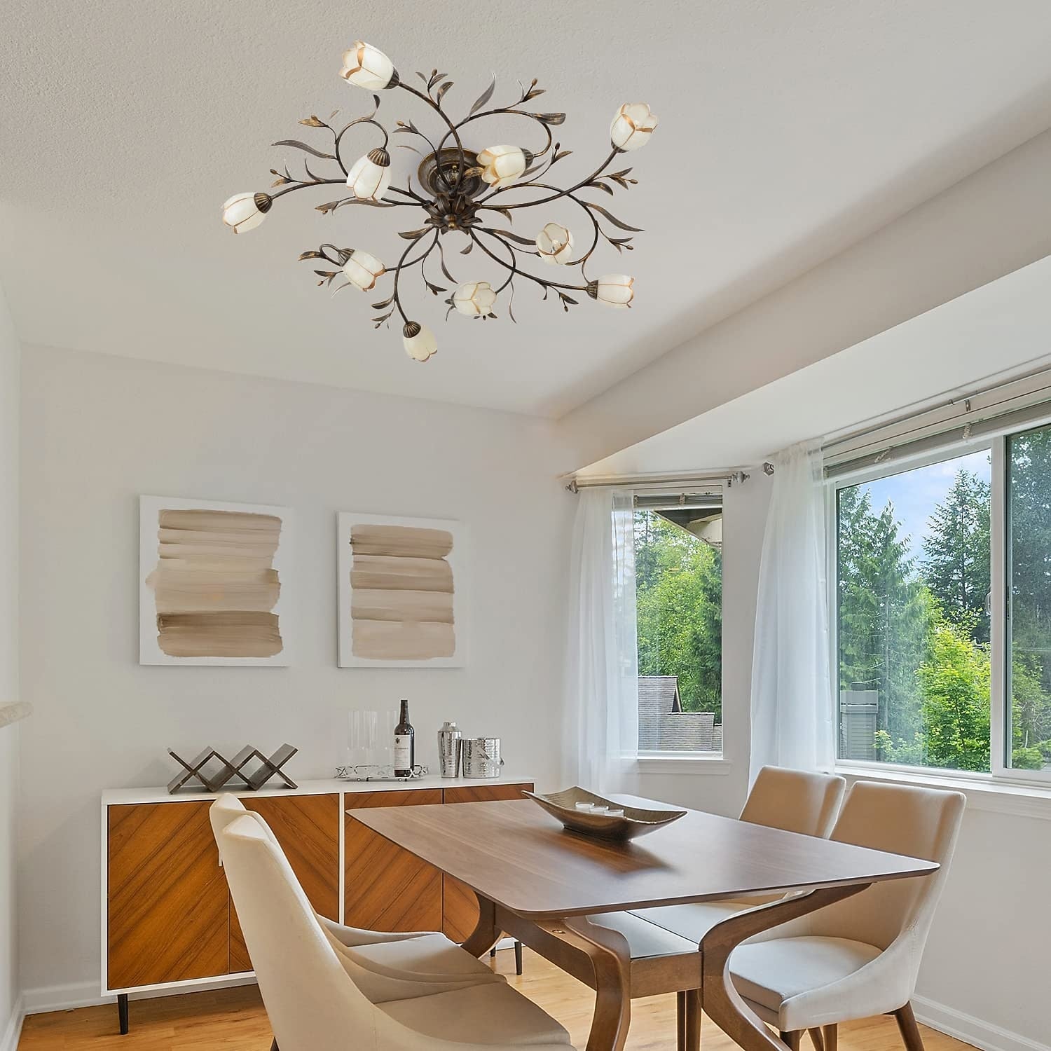 Modern Glass Branch Ceiling Light