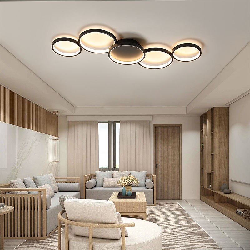 Modern Metal Ring-Cluster Ceiling Light
