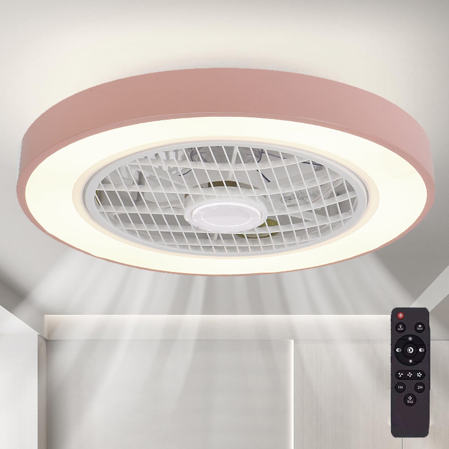 Modern Metal Ring-Fan Ceiling Fan Light