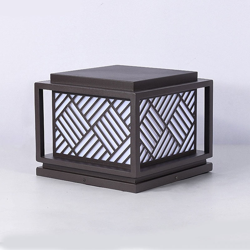 Modern Metal Square Post Light