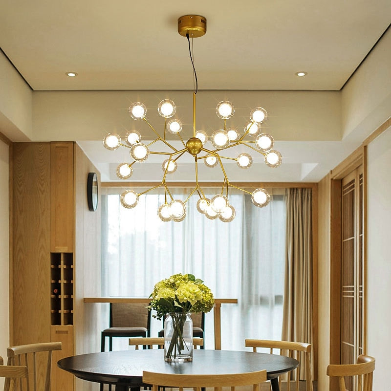 Modern Metal Sputnik Chandelier