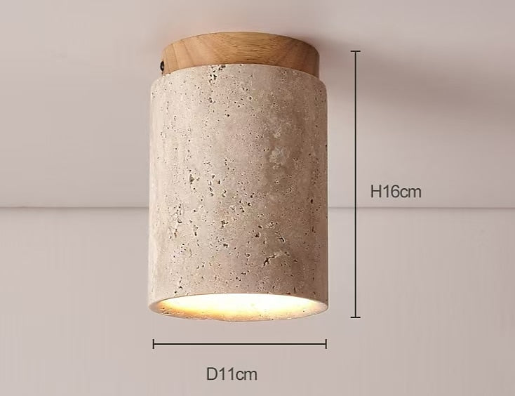 Wabi-Sabi Metal Cylinder Ceiling Light