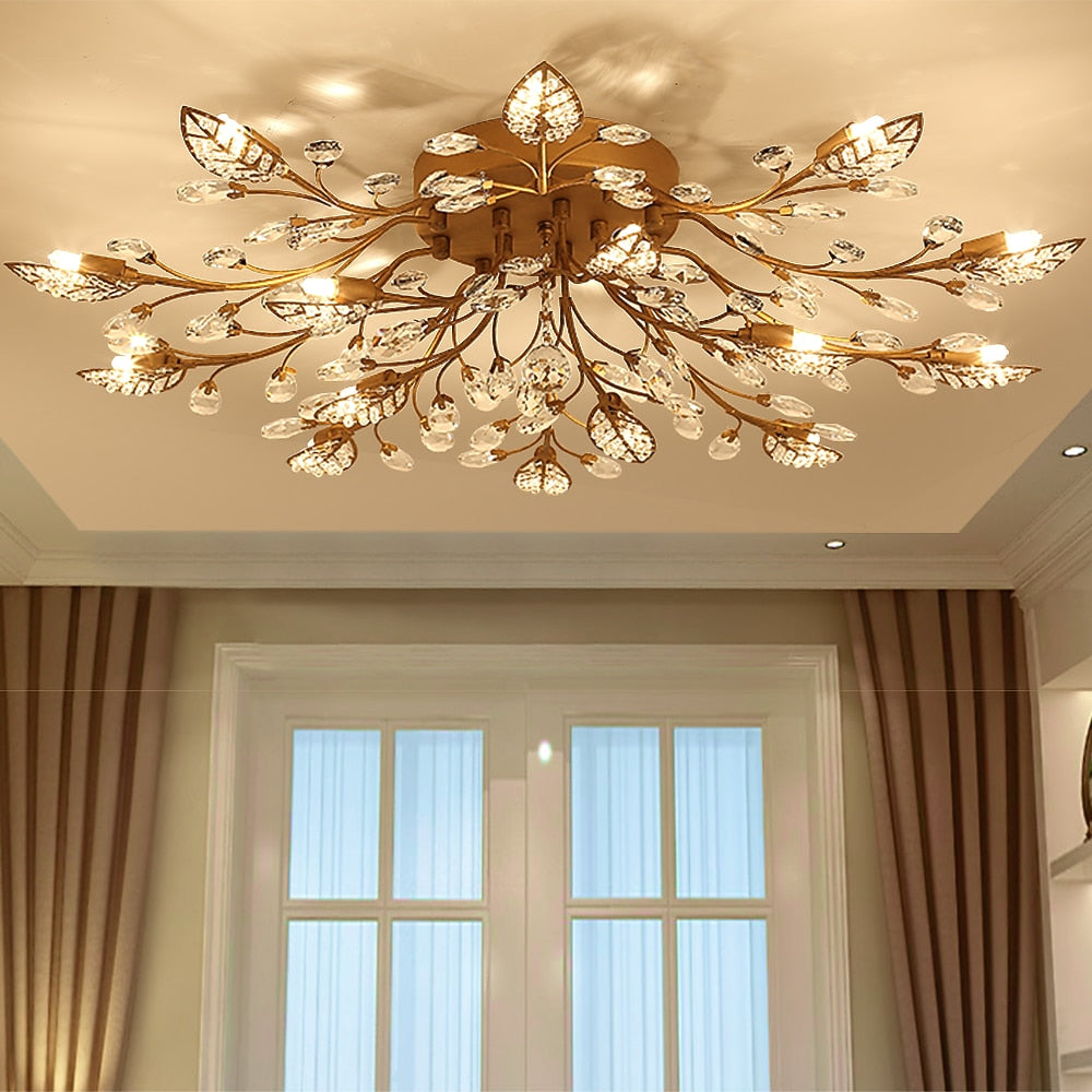Glam Crystal Branch Ceiling Light
