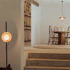 Moderne Metall-Pendelleuchte mit Scheibenform