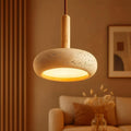 Wabi-Sabi Travertine Disc Pendant Light