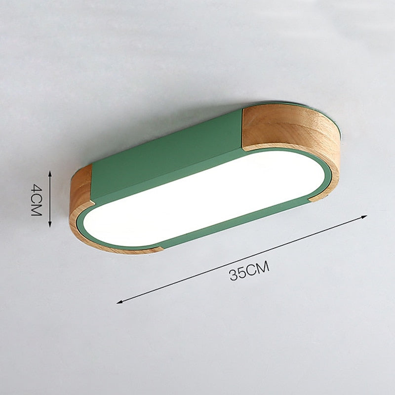 Modern Wood Linear Ceiling Light