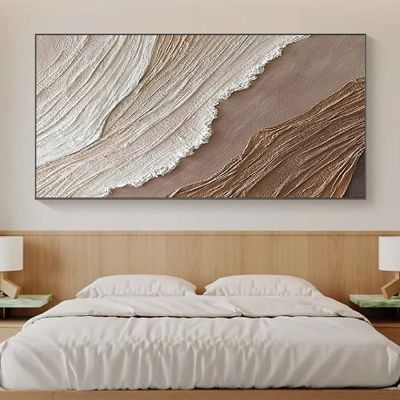 Neutral Tone 3D Textured Abstract Painting